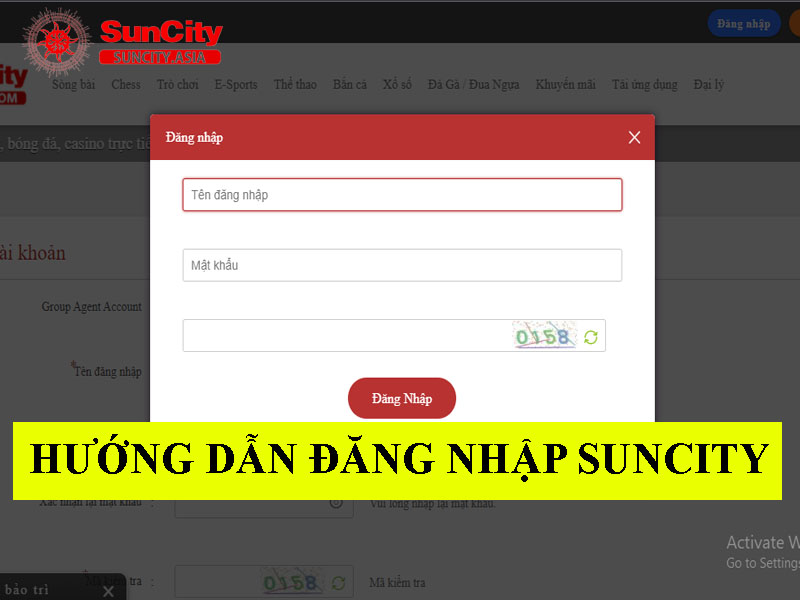 Hướng dẫn đăng nhập Suncity