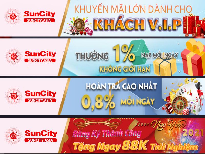 Thưởng đăng ký Thành Viên Mới Suncity