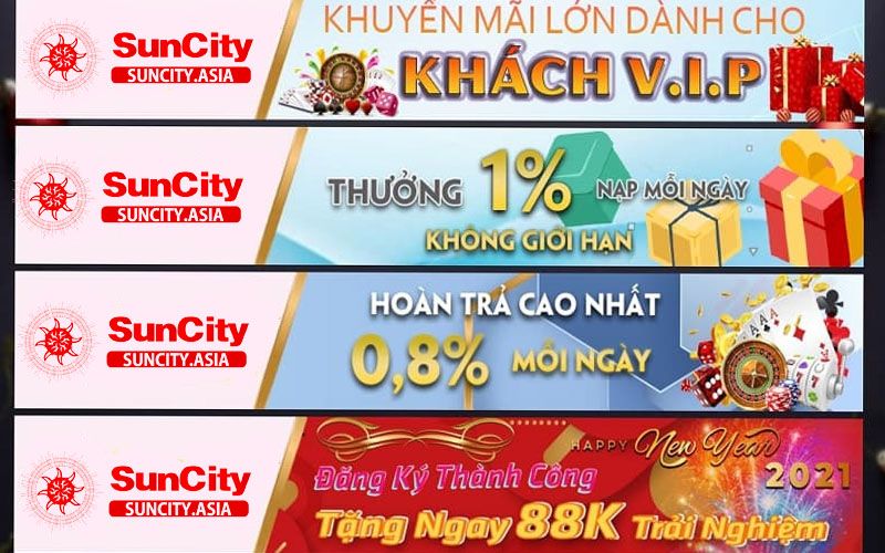 Khuyến mãi cực khủng tại Suncity Khuyến mãi cực khủng tại Suncity